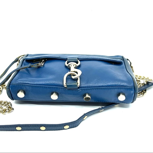 Rebecca Minkoff Mini MAC Chain Strap Crossbody Blu - Picture 7 of 12